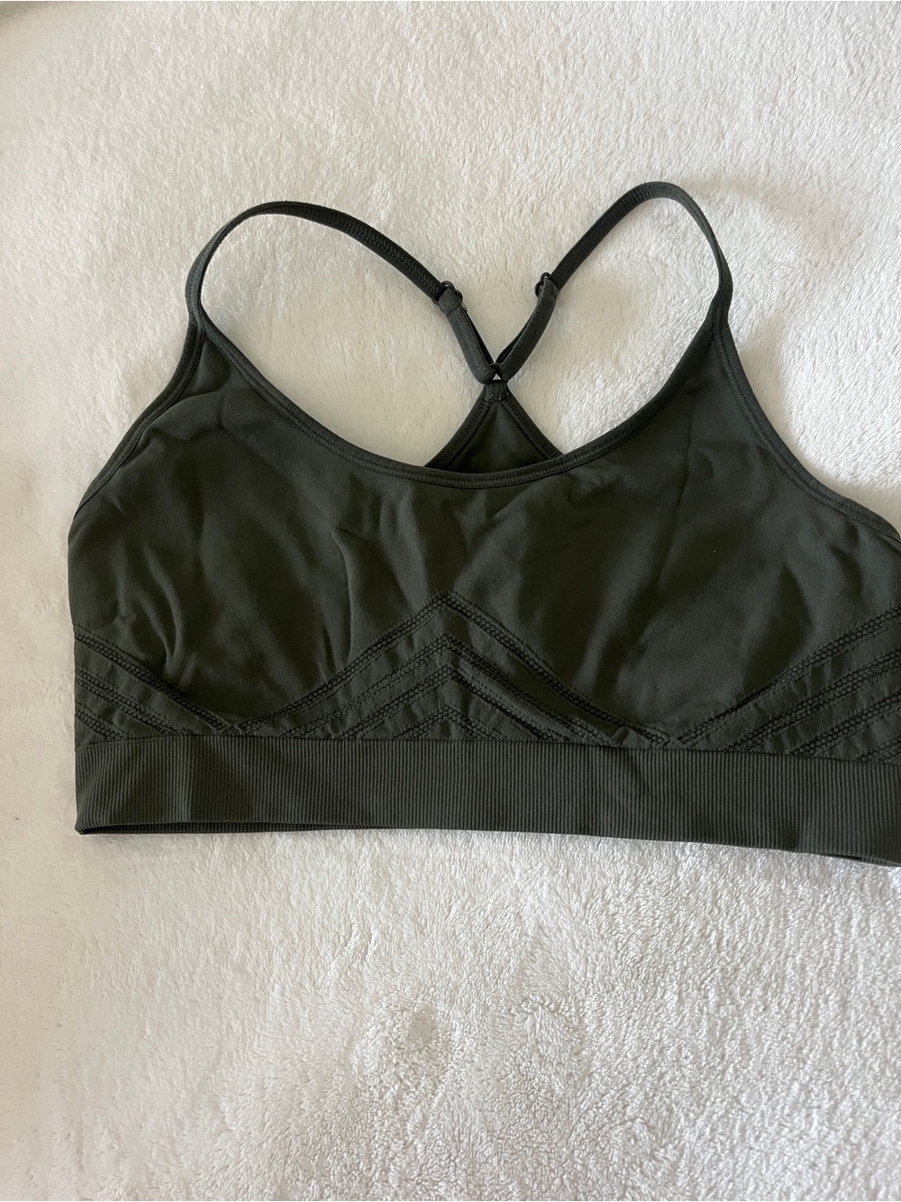 DSG Olive Skort with mesh shorts and Tie waist Tank, Matching Bralette - Picture 10 of 12